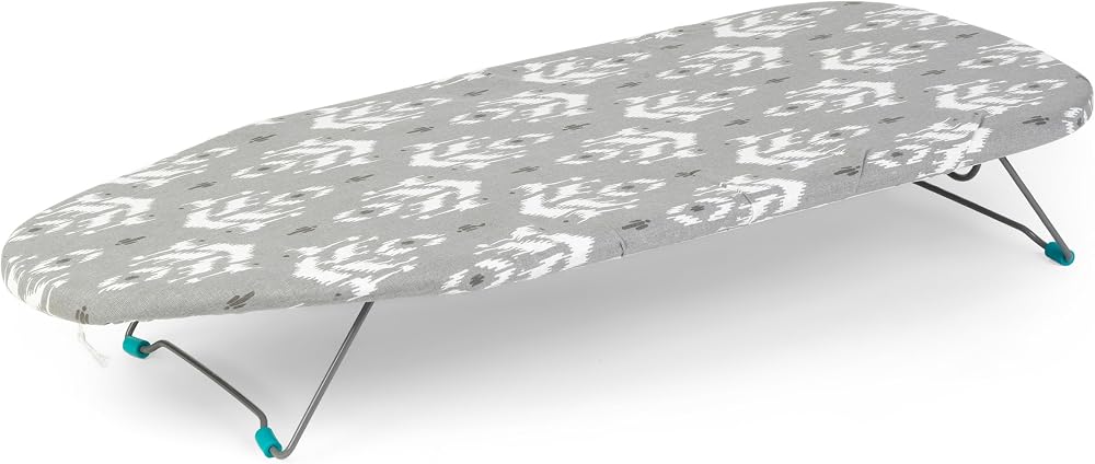 Beldray Tabletop Ironing Board 76 x 31cm Ikat Cover Felt Underlay