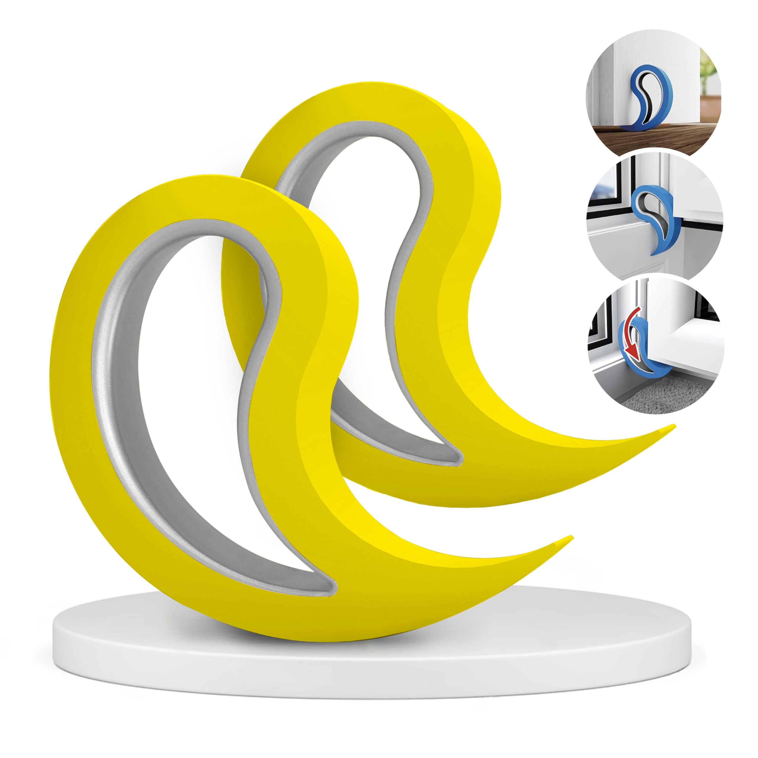 Stoppy, Stoppy, doorstopper, windowstopper, Stopper, Set of 2 (Available in 14 Variations) (Yellow) โ image 1