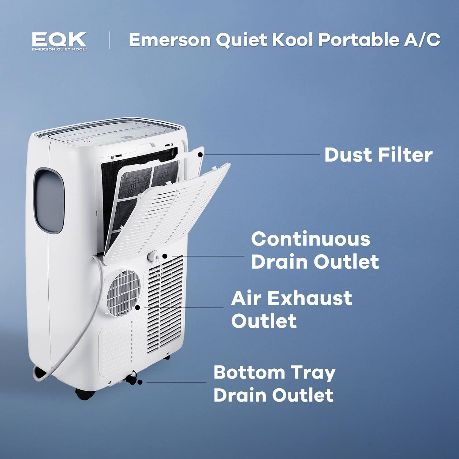 Emerson Quiet Kool 300Sq 8000 Ashrae / 5000 BTU DOE Portable Air