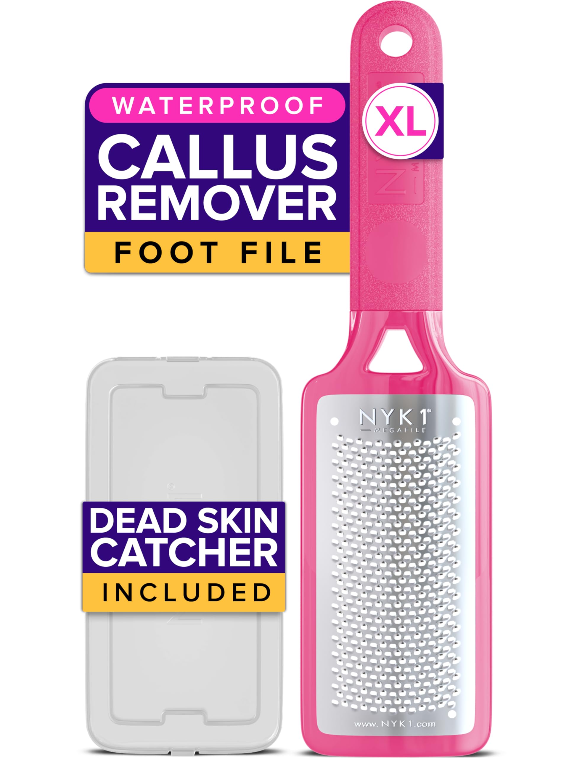 Pedicure Rasp for Dry Hard Skin - Foot File Genuine MEGAFILE Heel Care Callus Remover Dry Dead Skin Egg Corn Sander Scrubber Pumice Stone Alternative Ped Pedi Grater Files Add on Item