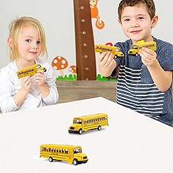 weilaga 5 Pack 5.5" Pull Back Yellow School Bus