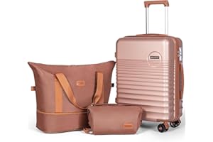 CONCEPTEN Carry On Luggage 22x14x9 Airline Approved, 20-inch Hard Shell Suitcases with Wheels, ABS Lightweight Carry on Suitcase with TSA Lock