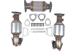 Weonefit Catalytic Converter Set 1 and 2 LH RH Replacement for Honda Pilot 3.5L 2005-2008 OE# 45106 45107 45108 16450 16451 16351