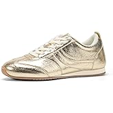 LUCKY STEP Women's Fashion Sneakers Low Profile Trending Lightweight Comfortable Casual Walking Workout Retro Athletic Low Top Tennis Shoes