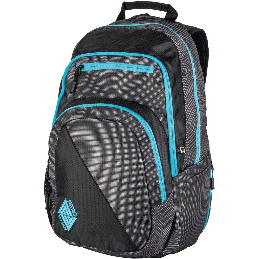Nitro Stash Rucksack, Schulrucksack, Schoolbag, Daypack, Blur-Blue Trims, 49 x 32 x 22 cm, 29 L,