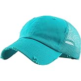 KBETHOS Vintage Washed Distressed Cotton Dad Hat Baseball Cap Adjustable Polo Trucker Unisex Style Headwear