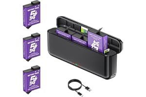 3 Pack 2250mAh Extreme Batteries with 3-Channel Universal Charger Hub for DJI OSMO 360 OSMO Action 6 Action 5 Pro Action 4 Ac