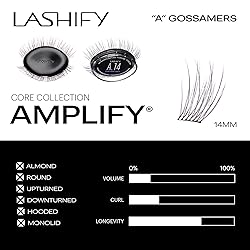 Lashify Amplify 14mm Gossamer Eyelash Extensions