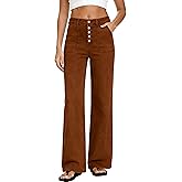 MARIASHA Women's Straight Leg Jeans High Waisted Button Fly Stretch Denim Pants for Women