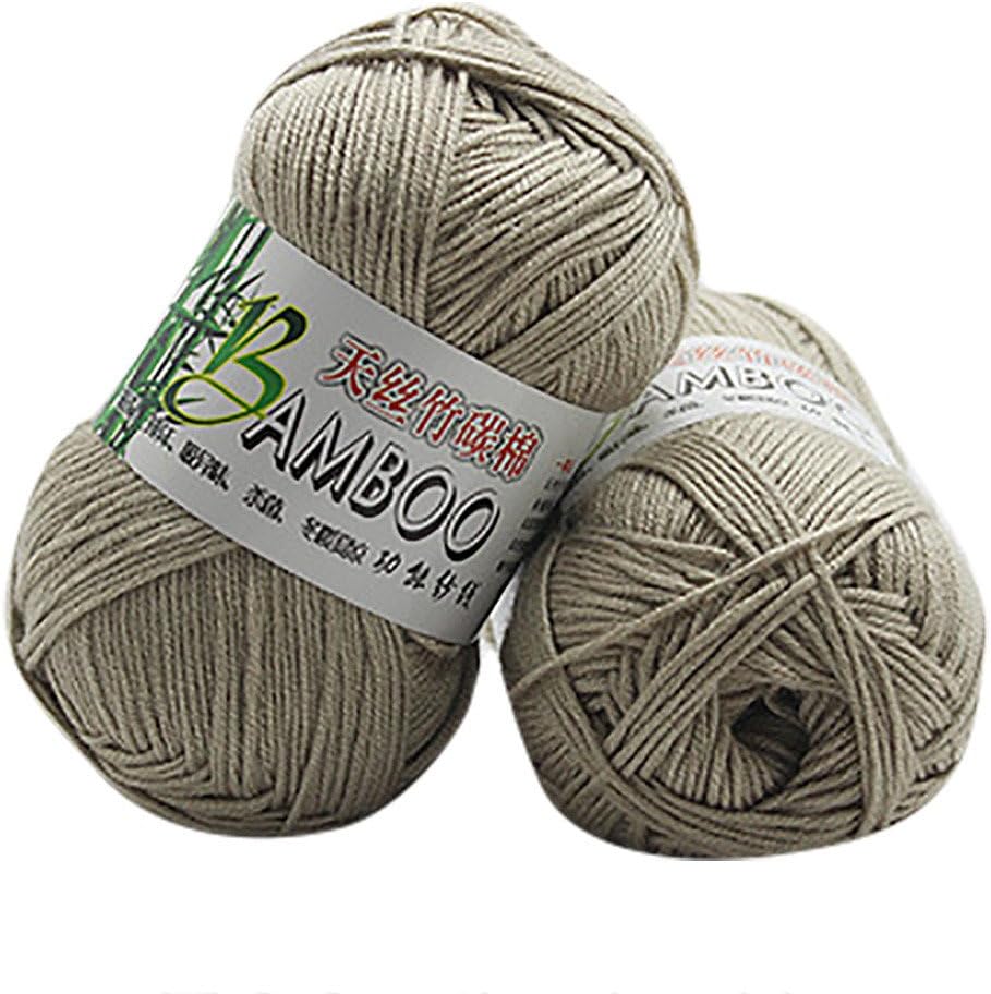 Xshuai ® 50g New Bamboo Cotton Warm Soft Natural Knitting Crochet Knitwear Wool Yarn for Needle Hand Spinning DIY Homemade Craft (G)
