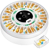 Colorwing&reg; 2025 Smart Pill Dispenser for Seniors - 31-Slot Automatic Medication Organizer with Bluetooth Alarms, Fingerprint &amp; Mechanical Dual Lock, Daily Timed Dispenser (Elderly-Friendly Design)