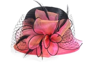 VECRY Kentucky Church Derby Dress Cloche Hat Sweet Cute Floral Bucket Hats