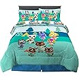Franco Kids Bedding Super Soft Microfiber Comforter and Sheet Set, 5 Piece Full Size, Animal Crossing