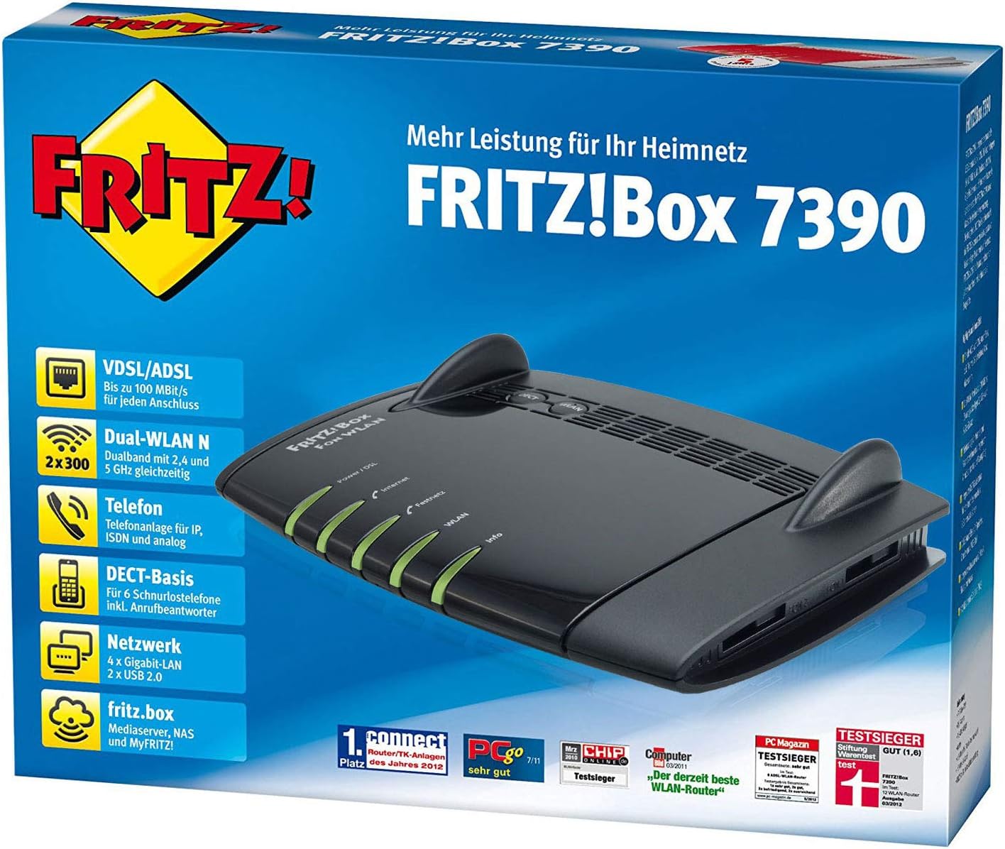 AVM Fritz!Box 7390 WLAN Router Black Amazon.de Elektronik