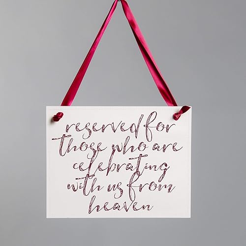 Amazon Com Reserved For Those Who Are Celebrating With Us From Heaven Sign Banner For Deceased Friends Relatives Handmade