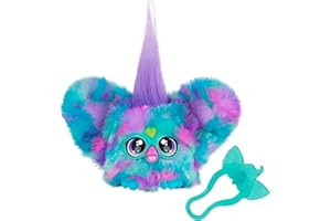 Furby Furblets Mer-May Mini Friend, 45+ Sounds, Ocean Music, Speaks Only Furbish, Electronic Plush Toys for Girls & Boys, Interactive Pets, Multicolor, 6+