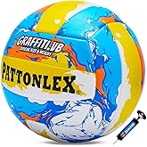 PATTONLEX Volleyball Official Size 5 – Indoor Outdoor Volleyball for Beach, Pool, Gym, Training – Soft Volleyball for Youth, Adults, Beginners