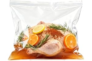 DSTANA Turkey Brine Bag, 2 Pack 26 "x 22" Extra Large Brining Bags for Turkey with 2 Cotton, Double Track Zippers Thanksgiving Brine Bags BPA Free, Hold Up to 35 Pounds of Chicken, Marinade, Catfish, Steak