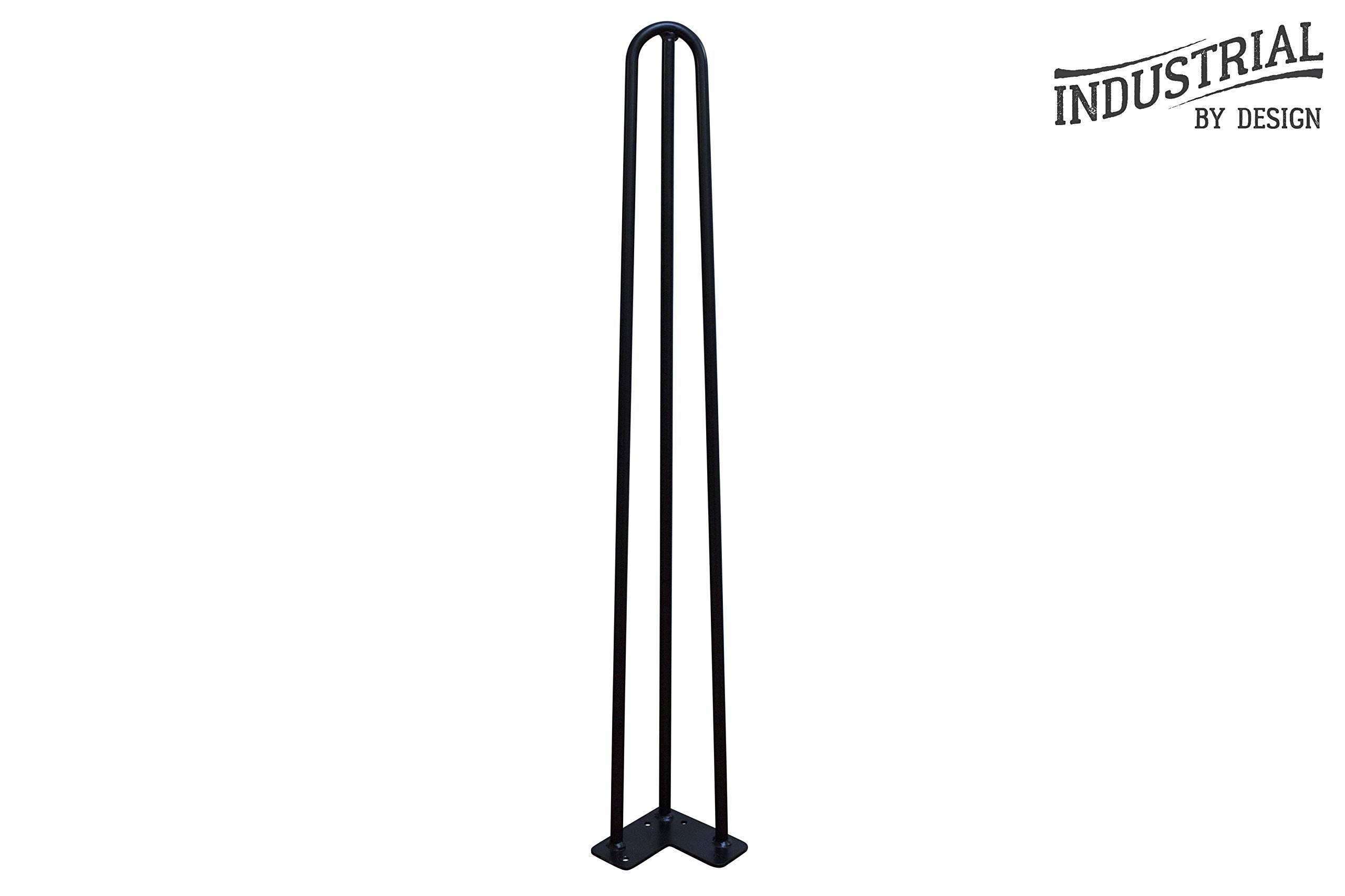 Industrial By Design 28" Hairpin Table Legs (Satin Black, ThreeRod