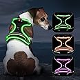 Vizbrite Rechargeable LED Dog Harness - No Pull, 4 Point Adjustable, Small/Medium/Large/X-Large Sizes