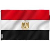 Anley Fly Breeze 3x5 Foot Egypt Flag - Vivid Color and Fade proof - Canvas Header and Double Stitched - Egyptian Flags Polyester with Brass Grommets 3 X 5 Ft