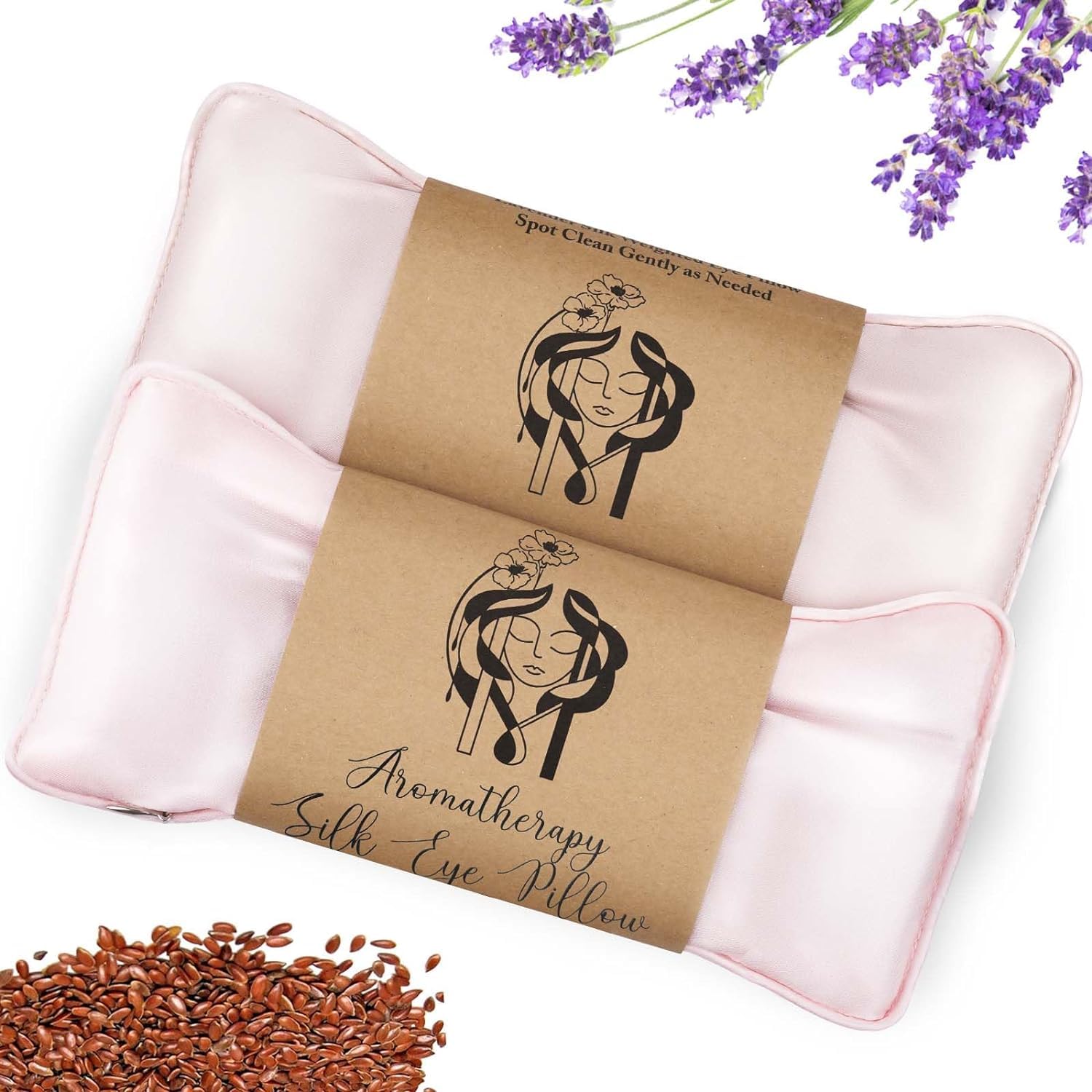 Hihealer Silk Eye Mask Set of 2 Lavender Weighted for Sleeping, Yoga, Spa, Meditation, Wet and Cold Compresses, Self-Care Relaxation Gifts Women