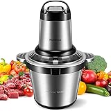 Narcissus Electric Meat Grinder, 14 Cup 3.5L Large Capacity Professional Stainless Steel Food Processor Chopper with 500W Sup