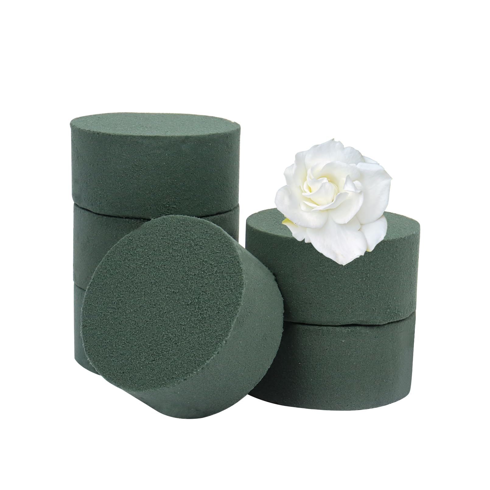 Nwvuop 6Pcs Floral Foam Round Flower Foam, 8cm Florist Foam for Artificial Flowers Flower Arranging Accessories(Green)
