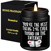 Homsolver Gifts for Him,Anniversary,Valentines Day,Birthday Gifts for Men Him Boyfriend,Best Thing I Found on The Internet Candles-Black Cedar & Sandwood Scented