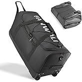 Fanwoli Collapsible & Expandable 100L-120L Large Rolling Duffle Bag - 30'' Waterproof Wheeled Luggage with No-Sag Heavyload Design, Lock & Soft Handle for Travel, Camping, Dorm, Moving