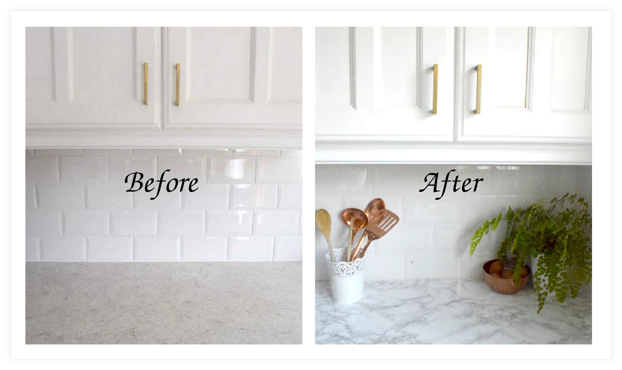 EZ FAUX DECOR Self Adhesive White Gray Marble Granite Peel and Stick