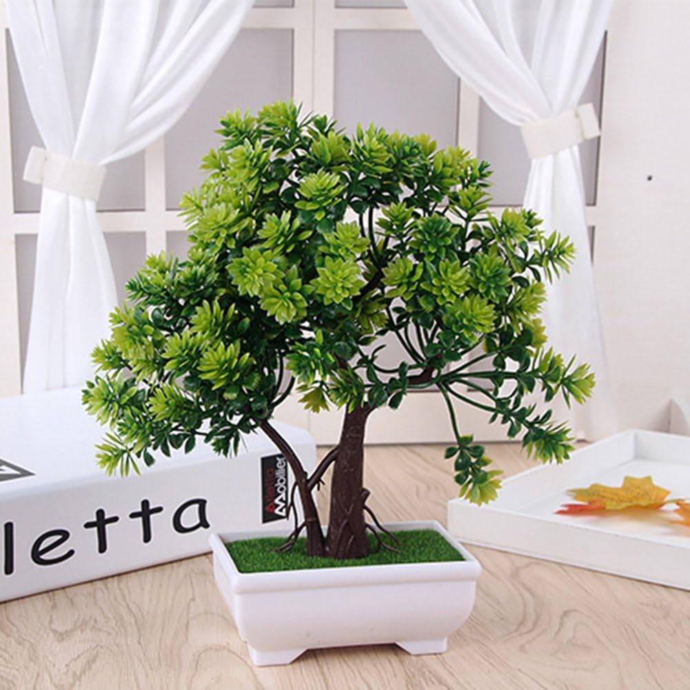 Lopkey Plastic Bonsai Trilogy Artificial Bonsai Tree 9 inch Tall