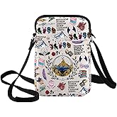BWWKTOP Bookish Crossbody Bags Book Lovers Gifts Bookworm Sling Purse Bag Bookish Merchandise