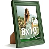 Gaevuian 8x10 Picture Frame, High Definition Glass for 8 x 10 Photo Frame, Vintage Picture Frames 8x10 Rustic Distressed Pattern, Wall and Tabletop Display, Teal Green 1Pack
