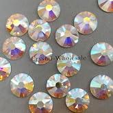 Crystal AB 2000 Austrian Rhinestones Flatbacks 3ss ss3 1.5mm No Hotfix | 144 pcs (001 AB) clear rainbow effect Nail Art Tiny Xilion glass diamond bling diy round gems resin jewelry Made in Austria