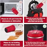 CS COSDDI Travel Mug Insulated Stainless Steel 380 ml Red A Leakproof Lid view 6