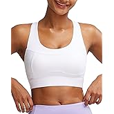 RUNNING GIRL Sports Bra for Women High Support,Criss-Cross Back Strappy Sports Bra Moulded Cup High Impact Workout Top