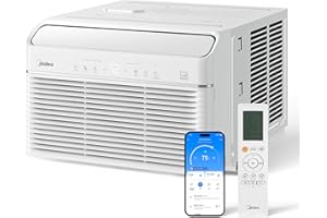 Midea 12,000 BTU Smart Inverter Air Conditioner Window Unit with Heat and Dehumidifier – Cools up to 550 Sq. Ft., Energy Star Rated, Quiet Operation, Electronic Controls, Remote Control, White