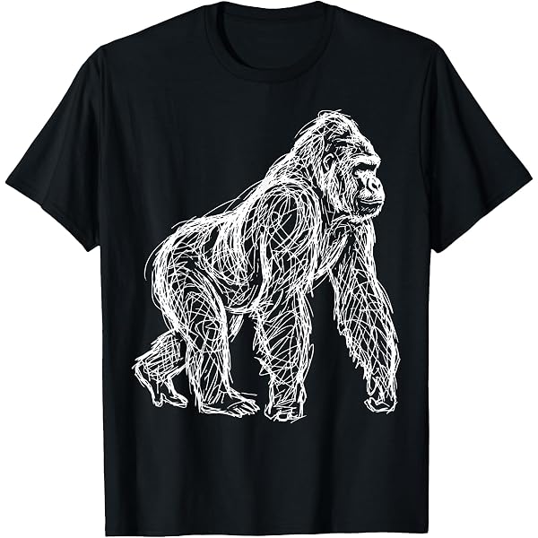 Amazon.com: Polygon Art Silverback Gorilla Gorillas T-Shirt