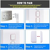 Trarover Koostone Wireless Magnetic Door Sensor Alarm Chime 2 Sensors 400ft view 4