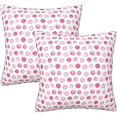 NOIRDAREL Pink Polka Dot Pillow Covers 18x18 Inch Set of 2 Modern Boho Design Throw Pillow Cover Watercolor Brush Strokes Print Square Pillowcase Cushion Cases for Home Couch Bed Sofa