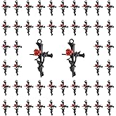WANDIC 50 Pieces Rose Cross Pendants Faith Cross Charms Bible Prayer Trinkets Religious Charms Angels Pendants for Festival Celebration and Commemorating Jesus