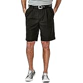 Haggar Men's Cool 18 Classic Fit Pleat Front Expandable Waistband Short (Regular and Big & Tall Sizes)