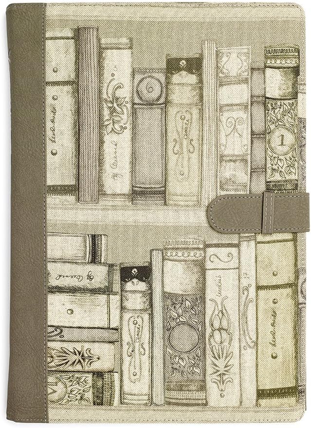 Voyage Maison Library Books Organiser | Voyage Decoration Book Print A4 Notebook & Business Card Holder