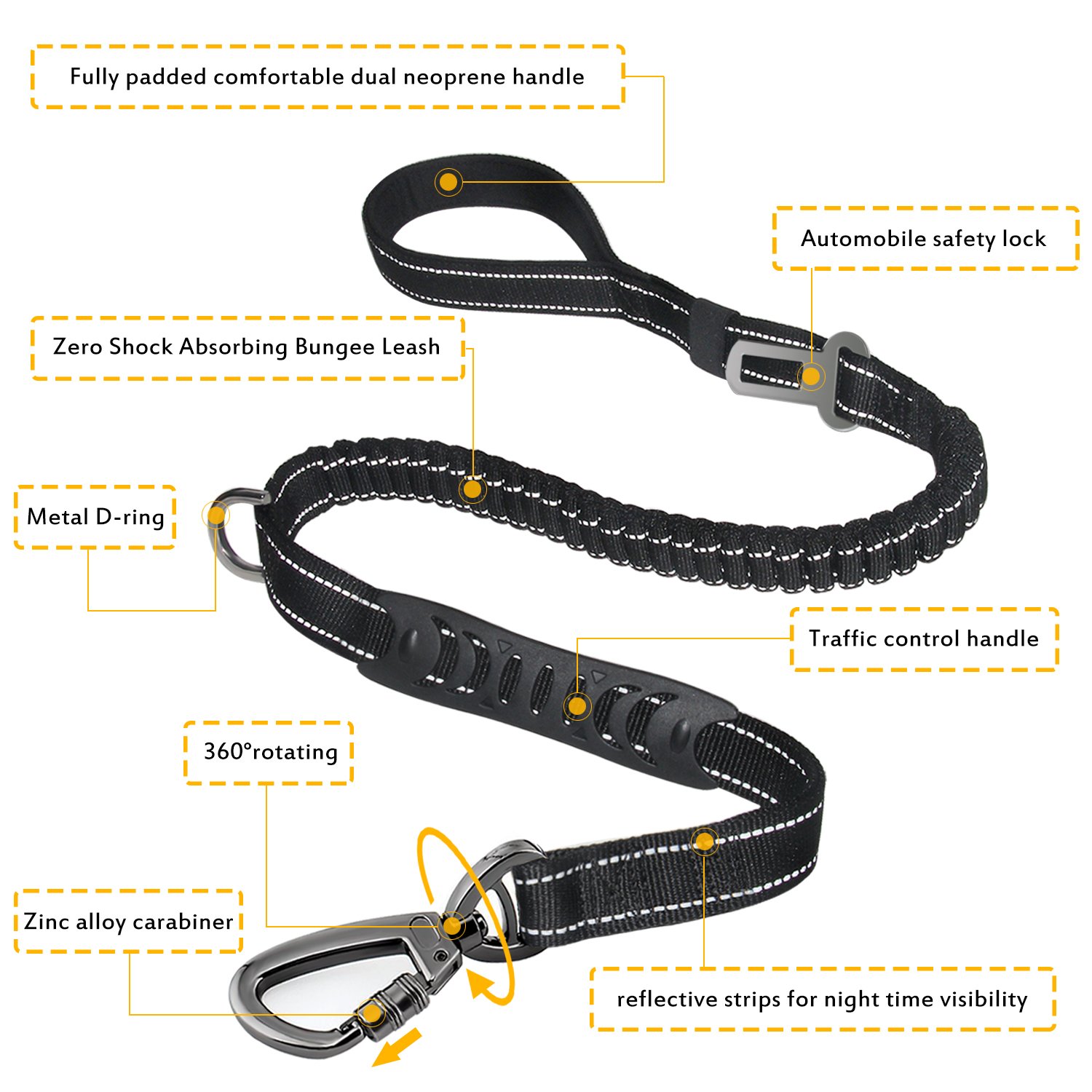 Heavy Duty Dog Leash Especially for Large Dogs Up to 150lbs, 6 Ft Reflective Dog 798863109120 eBay