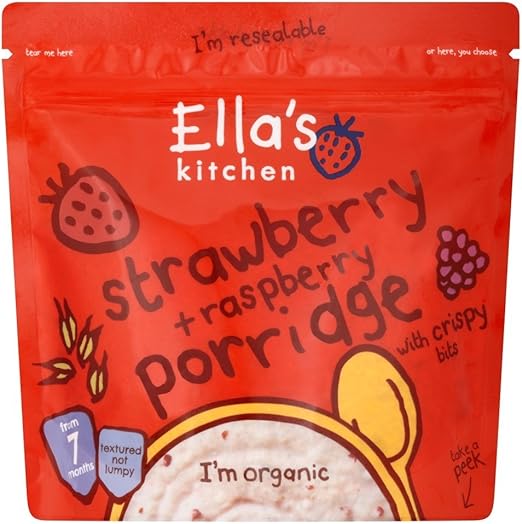 ella's kitchen strawberry and raspberry porridge