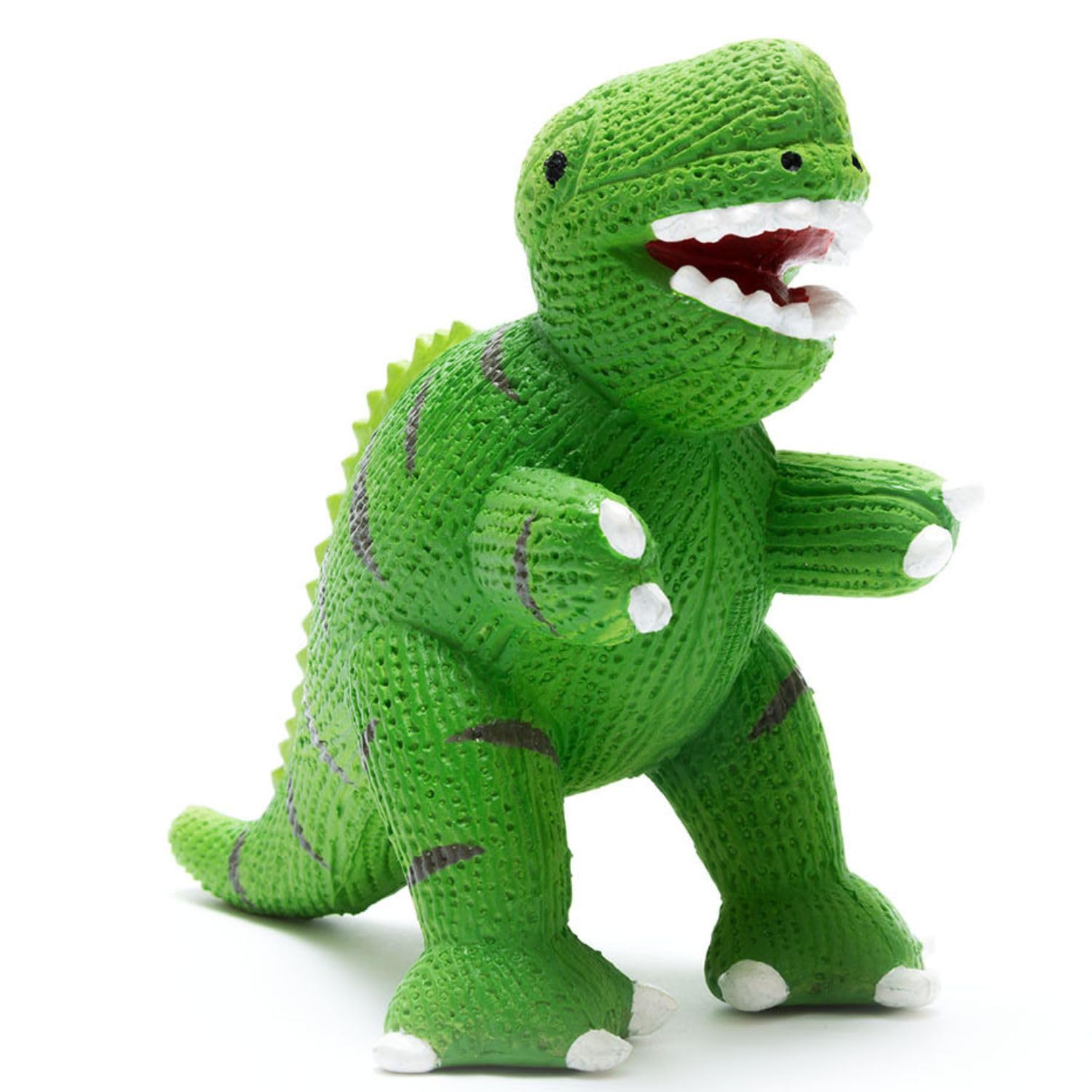 Best Years | My First T Rex Dinosaur Green Natural Rubber Teether & Bath Toy | Baby Safe from Birth | Non-Toxic & Plastic-Free | Gift for Babies & Toddlers