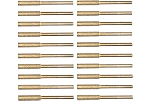 KIMISS 20Pcs Chainsaw Sharpener Kit, for Chain Saw, Rotating Grinding Head & Stone File, Sharpening Tool Set with Burr Grindi