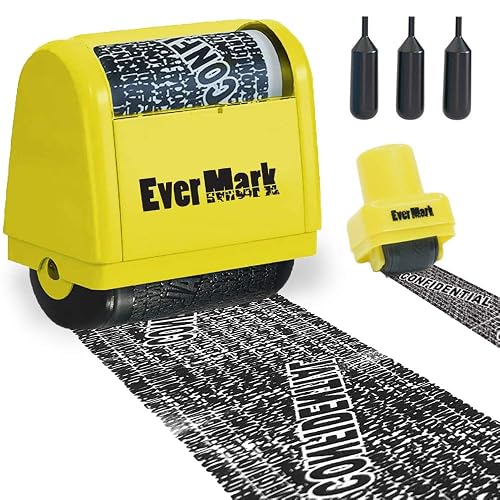 EverMark Identity Theft Protection Roller Stamp 2 Pack Confidential ...