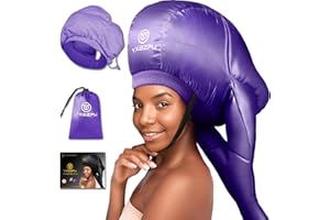 YXBZPU Bonnet Hair Dryer,Hooded Dryer Attachment,Hair Dryer Hooded Diffuser Cap for Curly,Speeds Up Drying Time,Safety Deep Conditioning,Styling,Curling at Home(Purple)